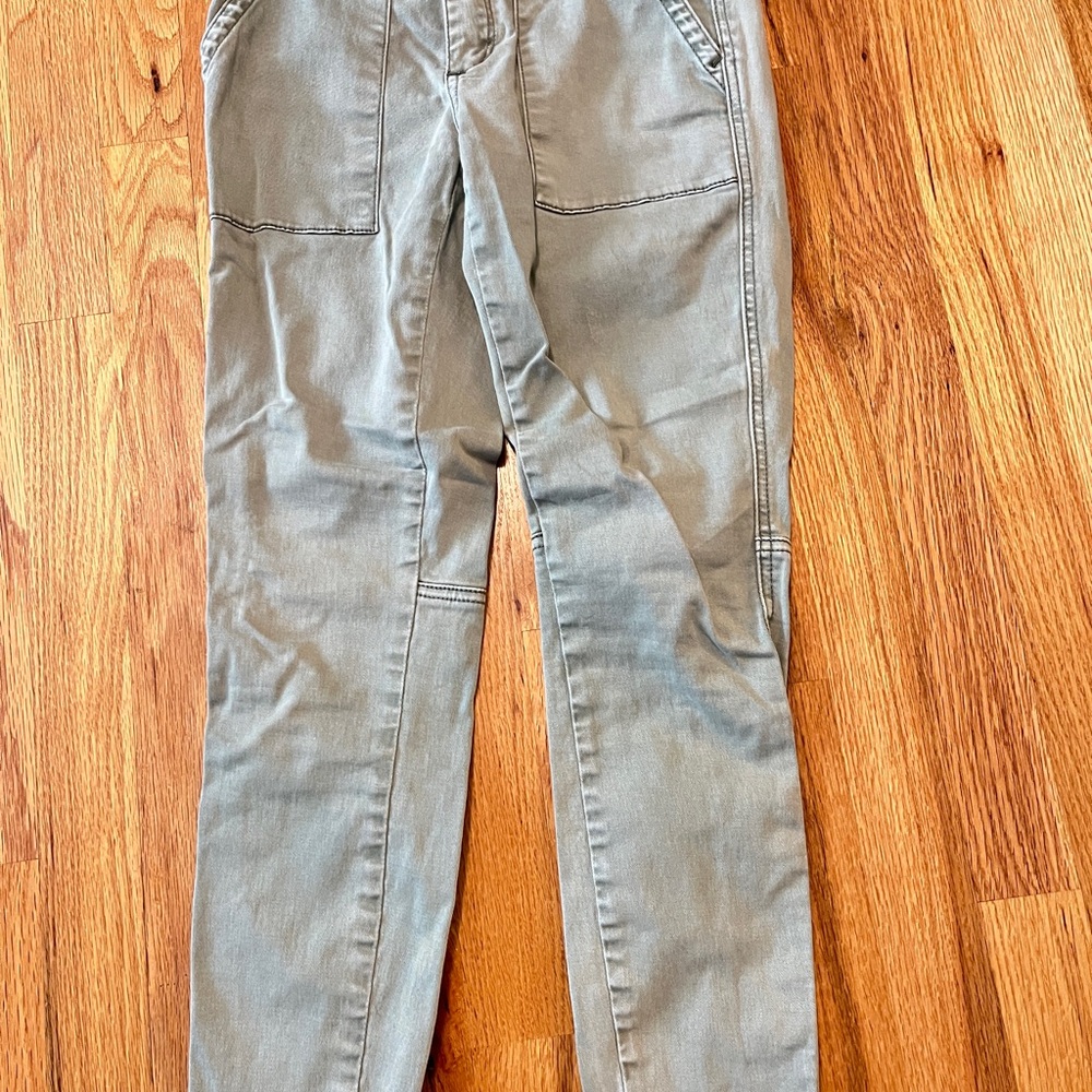 Anthropologie Green Straight Leg Pants
